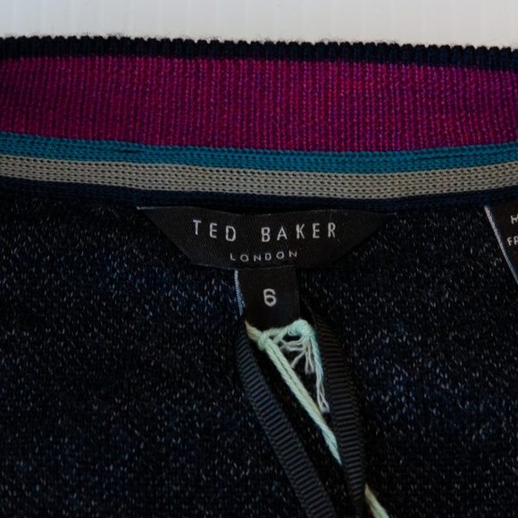 Ted Baker NWT Blue Patterned Sweater XXL - Picture 3 of 4